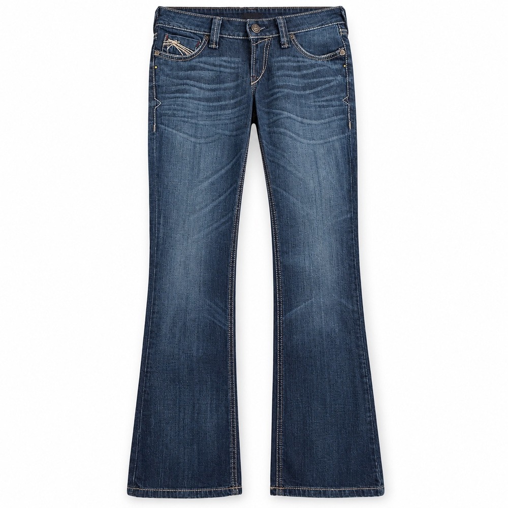 Ariat Bootcut Jeans 26R Dark Blue Western Embroidered 10007780